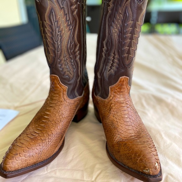 Dan Post Brown and Tan Men's Boots - Picture 1 of 10